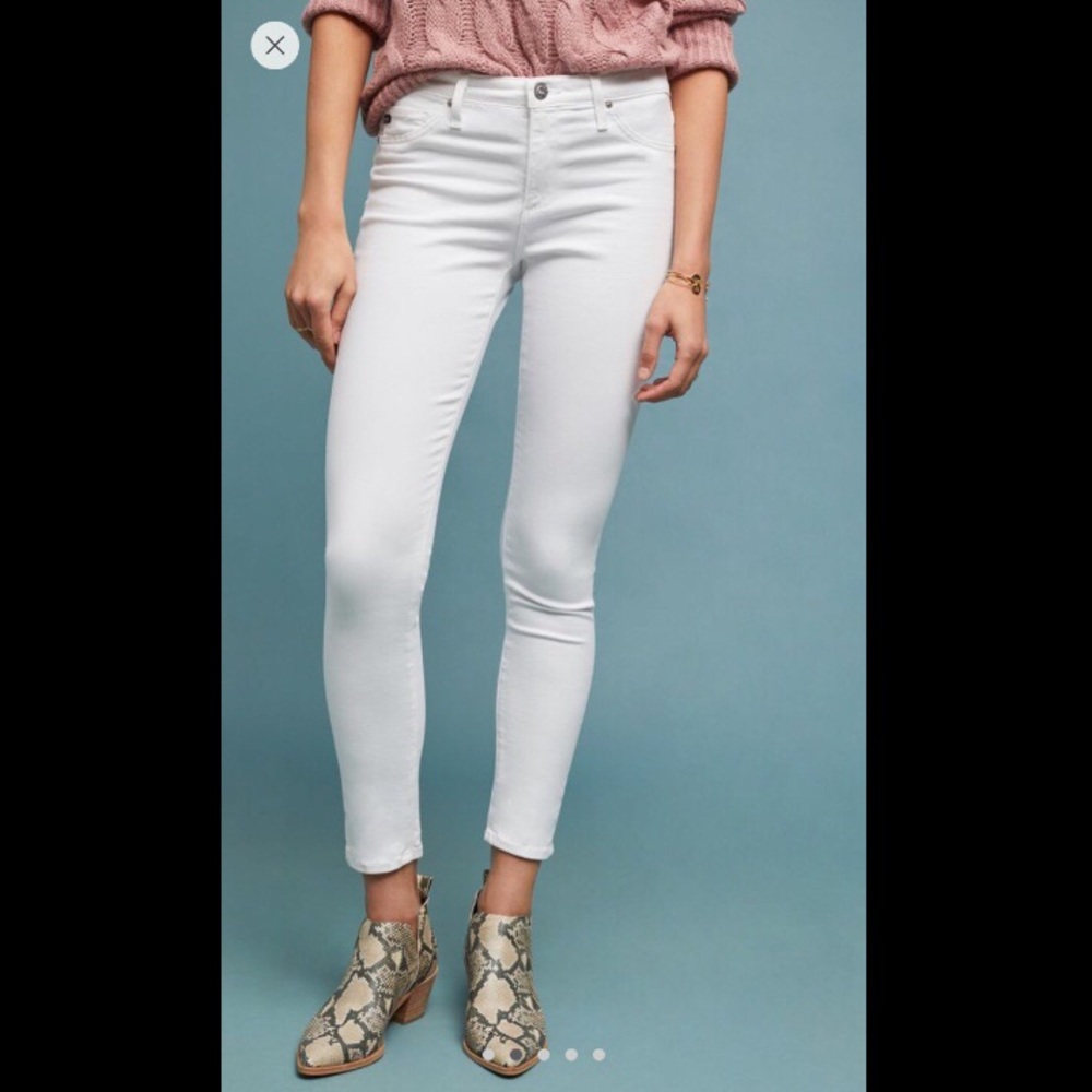 AG Abby Ankle White Jeans Size 25